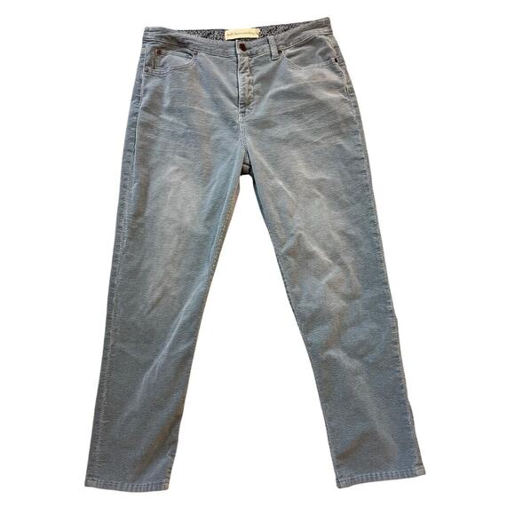 Soft Surroundings Woman's Jeans/Pants size 14; Corduroy, Teal/Blue - Picture 1 of 10